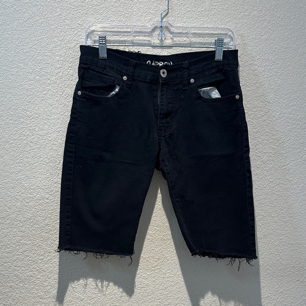 Men's Black Denim Cutoff Shorts Size 28/30
